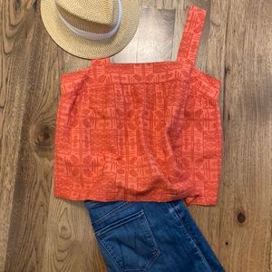Coral boho top - Anthropologie